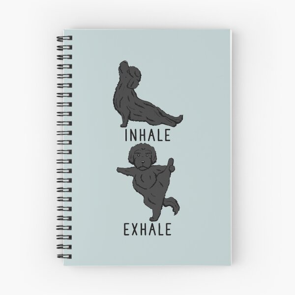 Item preview, Inhale Exhale Black Doodle Labradoodle Yoga designed and sold by thepawster.