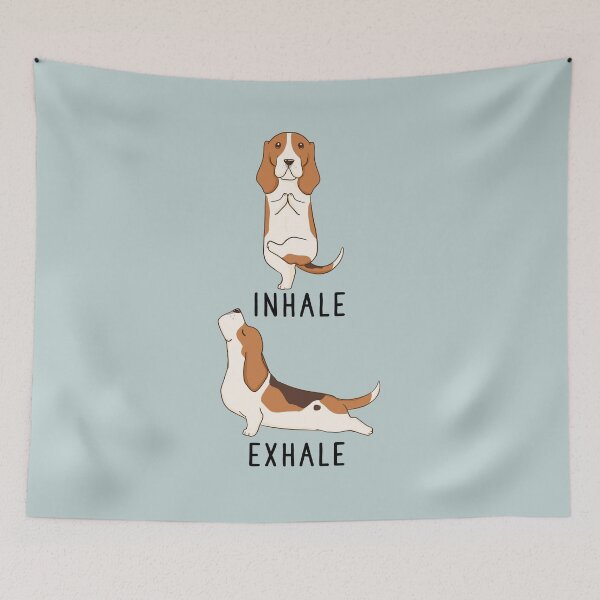 Item preview, Inhale Exhale Basset Hound Yoga designed and sold by thepawster.