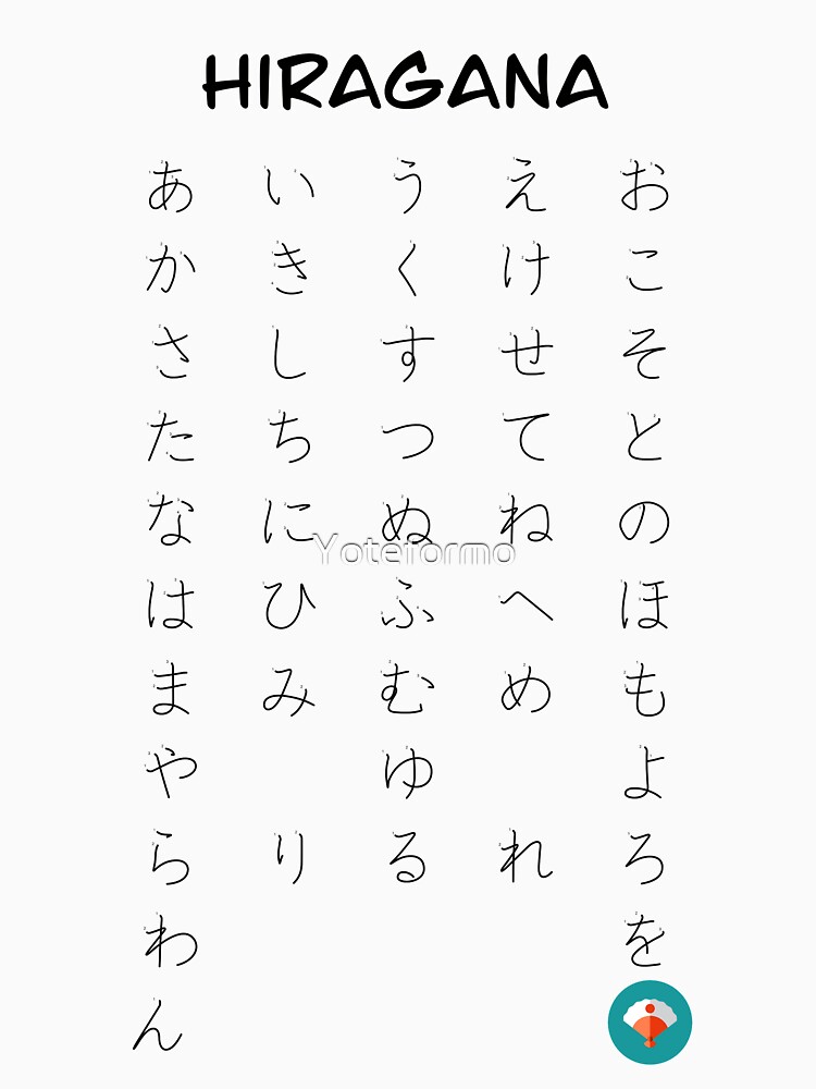 Imagen 7 de 7, Camiseta clásica con la obra Hiragana. Letras japonesas, diseñada y vendida por Yoteformo.