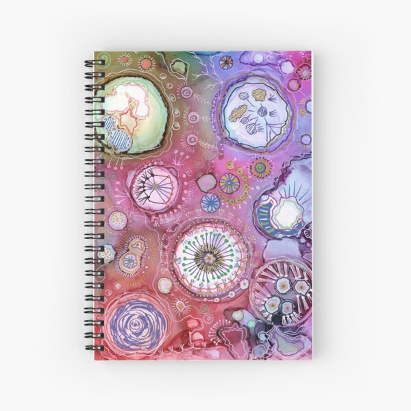 Red Orbs Spiral Notebook