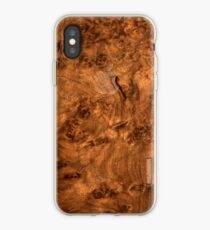 Vinilo o funda para iPhone Cubierta de madera de nogal