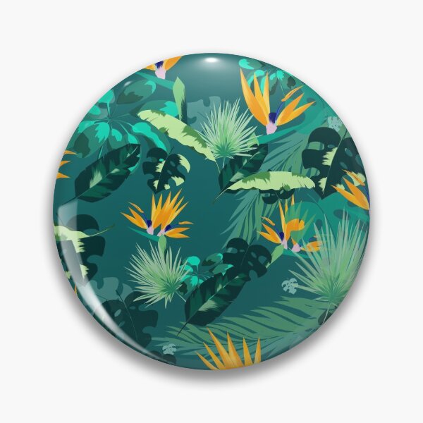 Item preview, Jungle Leaves and Tropical Flower Pattern designed and sold by SeraphineArts.