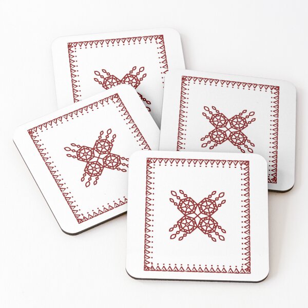 Item preview, Indian traditional art work cross flower in square art border neck gator designed and sold by DukeDoctor.