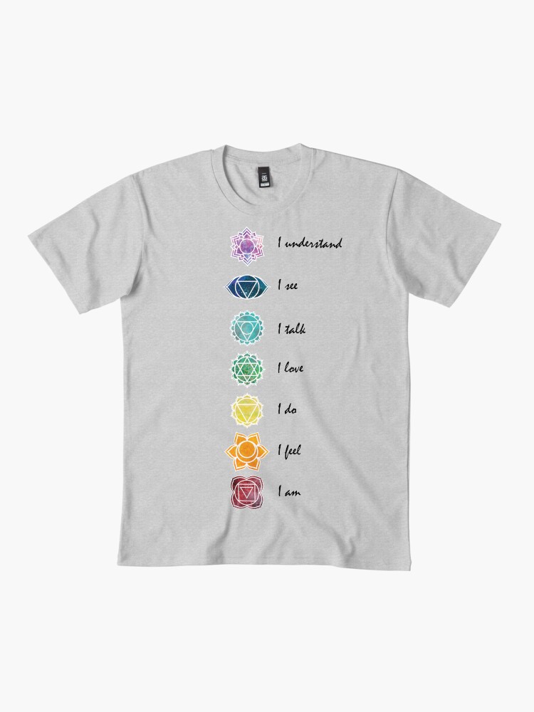 Thumbnail 2 of 4, Premium T-Shirt, Yoga. Chakras design  designed and sold by blacklittlemoon.