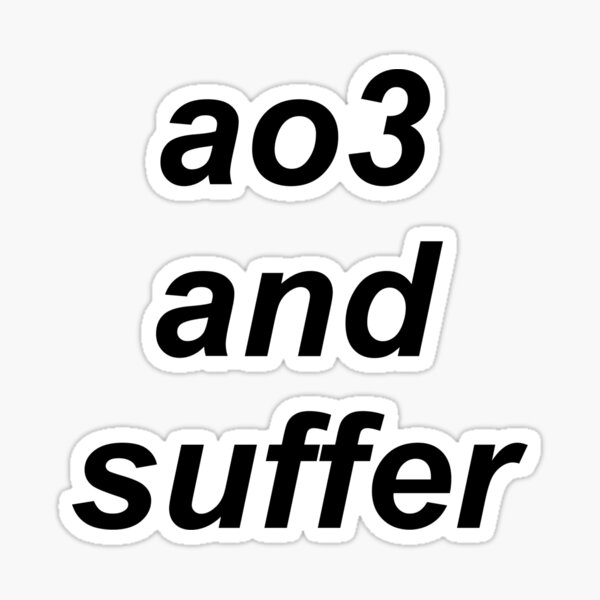 Item preview, ao3 and suffer designed and sold by FandomsShirtsPH Inc.