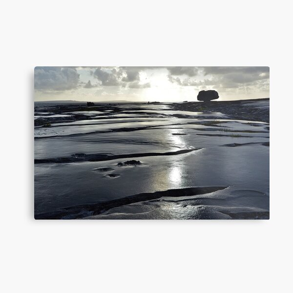 After the rain, the Burren in bright sunlight, Co Clare, Ireland Metal Print