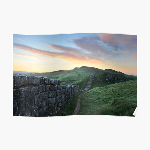 Sunrise over Hadrian's Wall at Caw Gap Poster