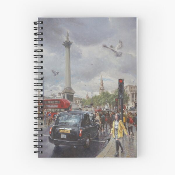 Item preview, London taxi near Nelson's Column in the rain designed and sold by martyee.