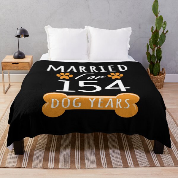 Item preview, 22nd Anniversary Funny Married For 154 Dog Years Marriage print designed and sold by Grabitees.