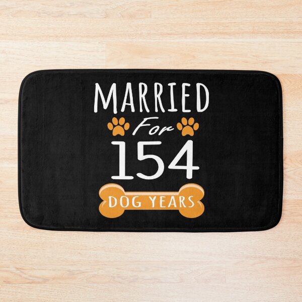 Item preview, 22nd Anniversary Funny Married For 154 Dog Years Marriage print designed and sold by Grabitees.