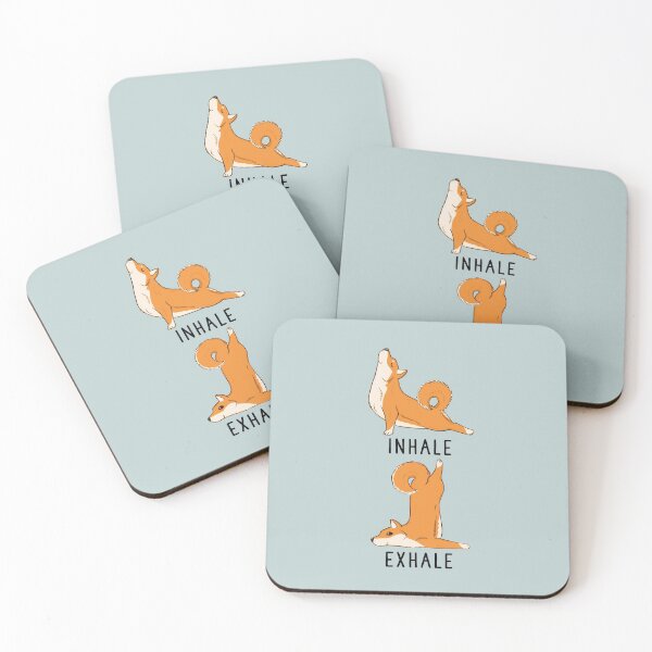 Item preview, Inhale Exhale Shiba Inu Yoga designed and sold by thepawster.