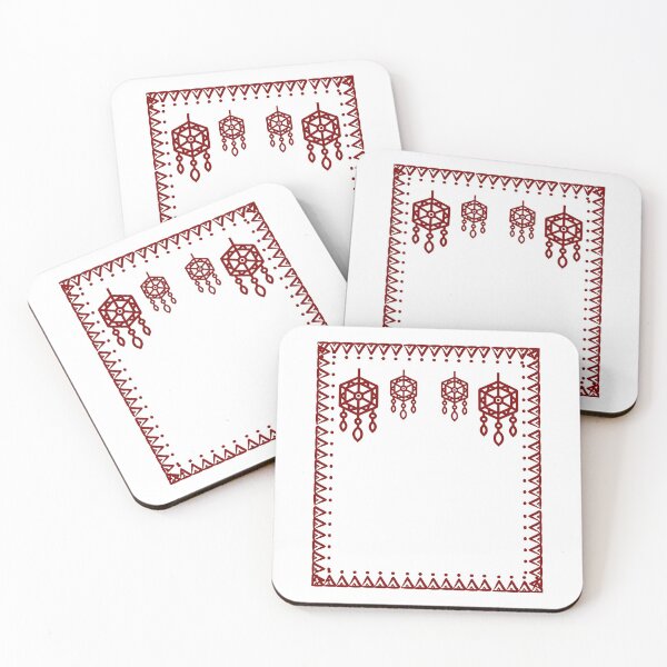 Item preview, Indian traditional art work wall hanging in square art border 2 neck gator designed and sold by DukeDoctor.