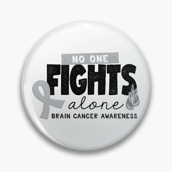 Item preview, No One Fights Alone, Brain Cancer Awareness © GraphicLoveShop designed and sold by Graphic Love Shop.