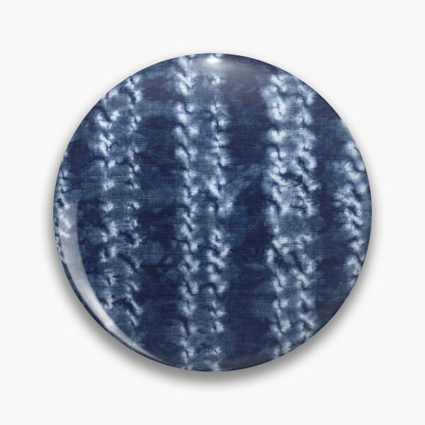 Item preview, Textile Art Indigo Blue Shibori Dyed Pattern,Traditional Japanese Tie Dye designed and sold by Michelebuttons.