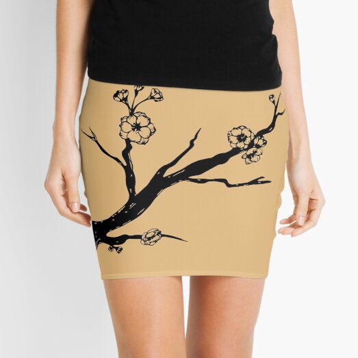 Cherry blossom branch Mini Skirt