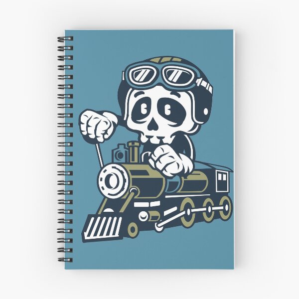 Item preview, Skull train cartoon designed and sold by cartoonbug.