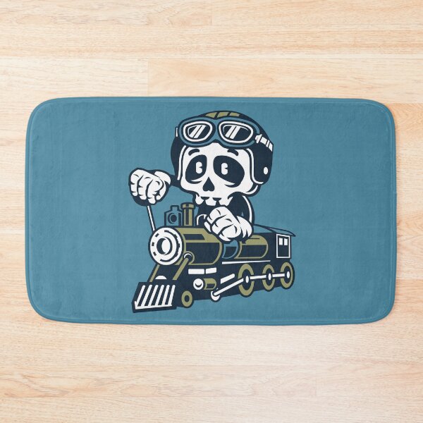 Item preview, Skull train cartoon designed and sold by cartoonbug.