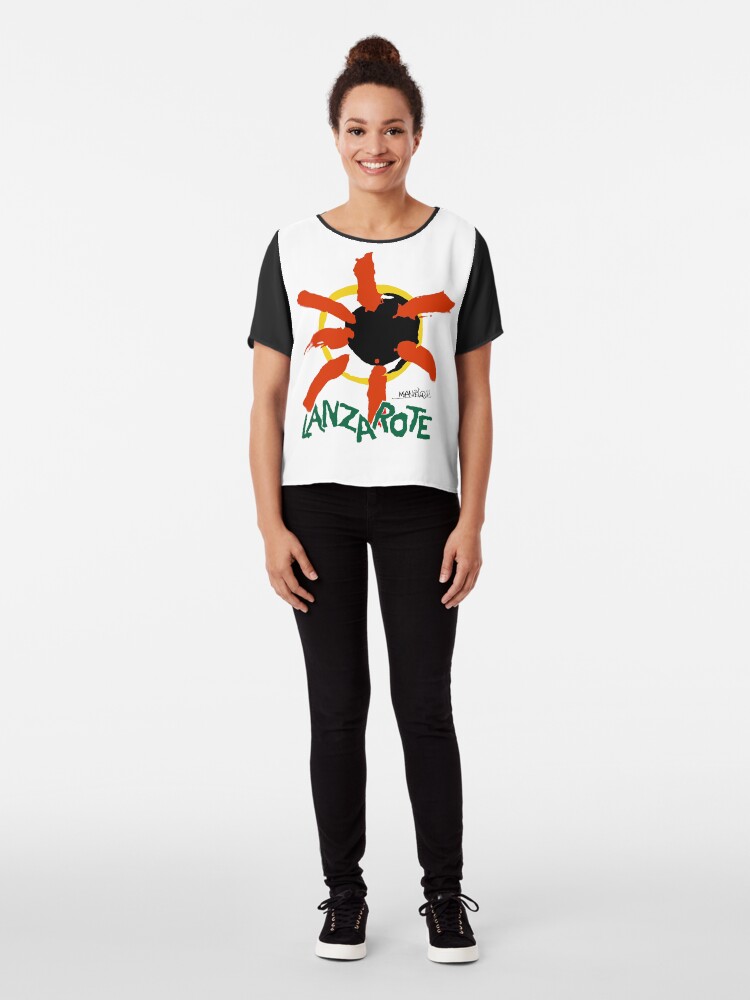 Alternate view of Lanzarote - Large Logo Chiffon Top