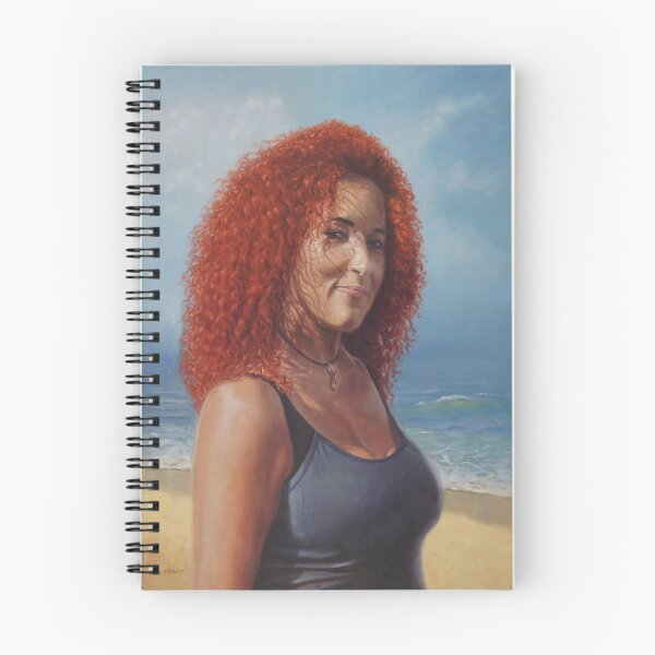 Item preview, Lady with curly red hair in beach setting designed and sold by martyee.