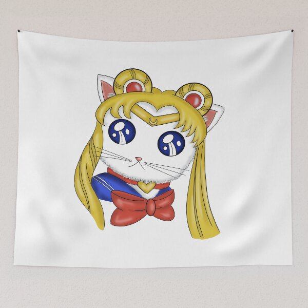 Item preview, anime cat - kawaii neko - sailormoon - sailor moon challenge instagram designed and sold by SketchyDuette.