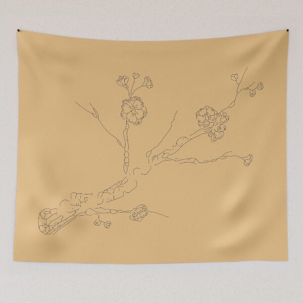 Item preview, Line art cherry blossom branch designed and sold by SaraM-design.