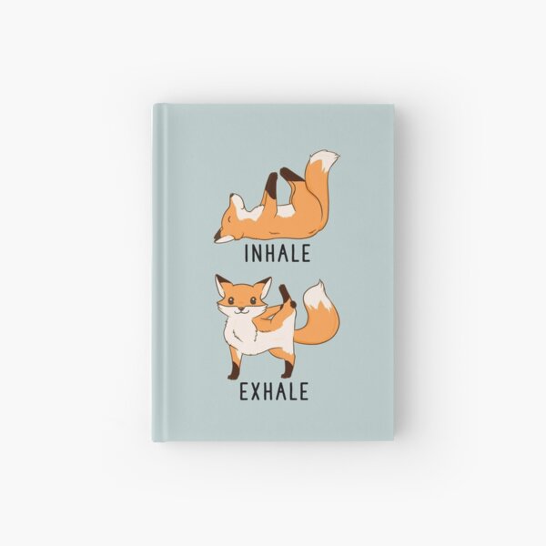 Inhale Exhale Fox Yoga Hardcover Journal