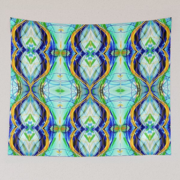 Item preview, Vibrant  blues graphic  psychedelic,arte abstracto,abstract art design designed and sold by Adri Barnard.