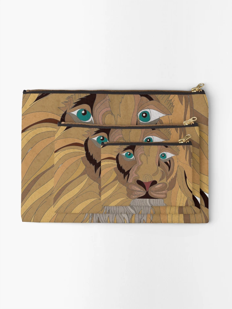 Thumbnail 2 of 4, Zipper Pouch, Lion designed and sold by Rococodesigns.