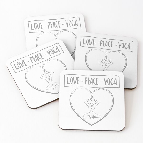 Item preview, Love Peace yoga designed and sold by Khushi Graphics.