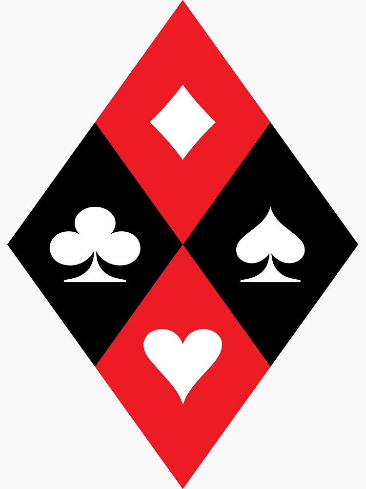 "Hearts Clubs Diamonds Spades" Sticker by Spartanbass Redbubble