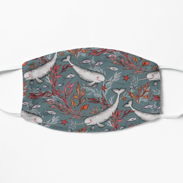 Narwhal Toile - grey Mask