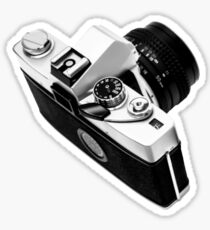 Digital camera isolated on white background DSLR on T-Shirt Sticker
