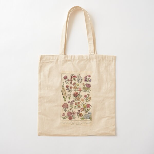 vintage flowers Cotton Tote Bag
