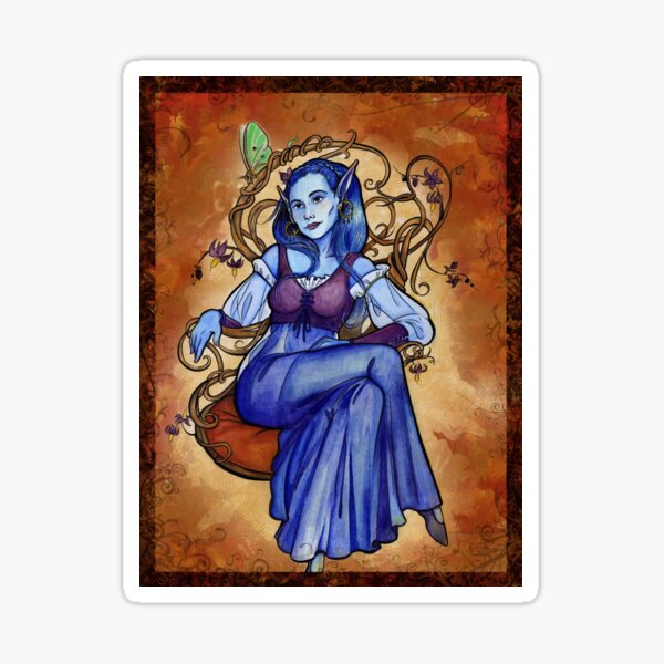 Blue Lady Sticker