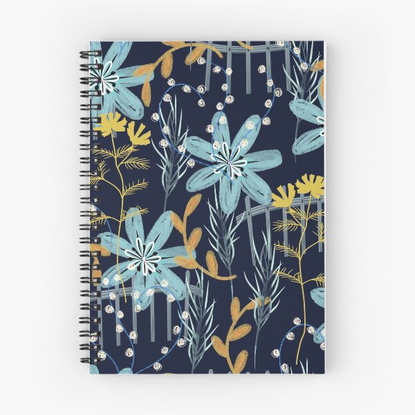Item preview, Messy garden navy colourway designed and sold by ElliePDesigns.