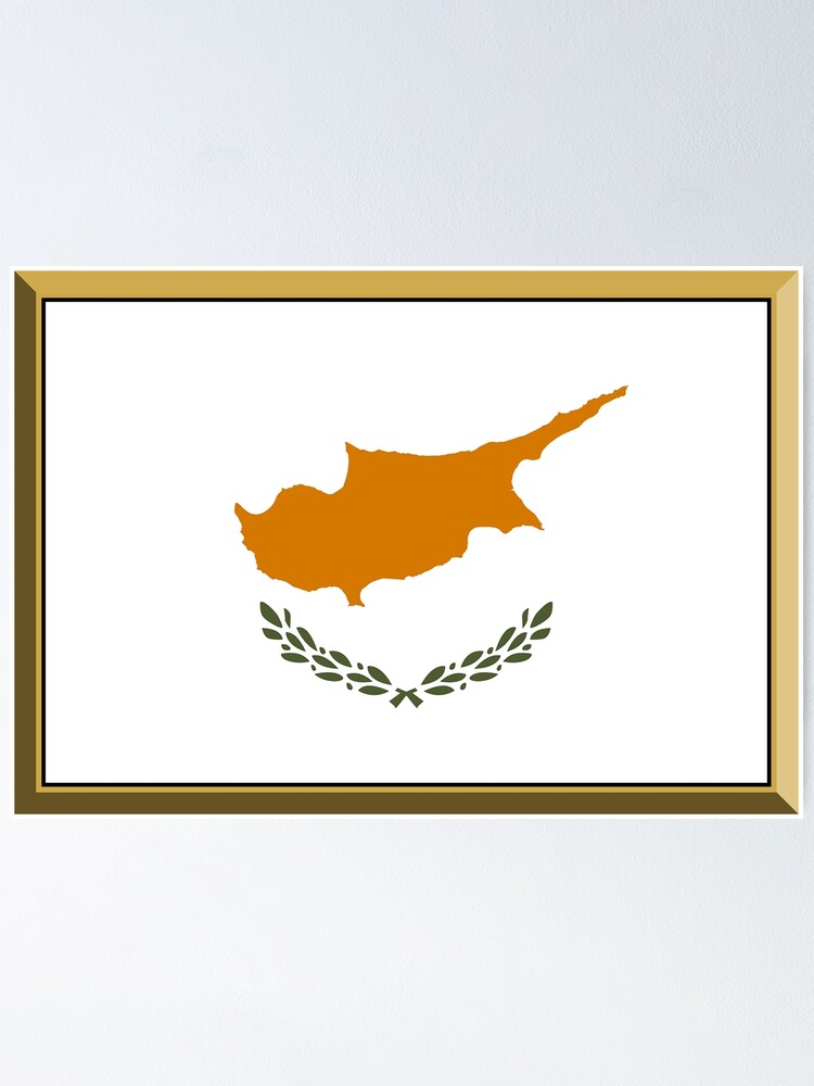 "Cyprus Flag Gifts, Stickers and Products (GF)" Poster by mpodger