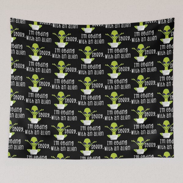 Item preview, Sorry I'm Coding With An Alien Funny Alien Drawing Alien Saying Design Ufo Fans Gift designed and sold by FunnySunny T-Shirts.