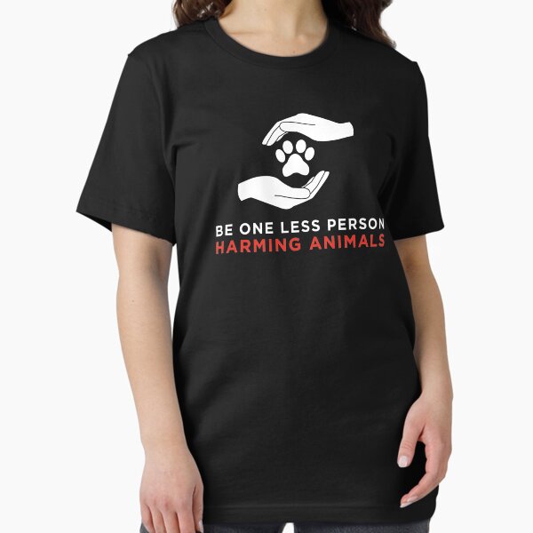 Item preview, Womens Be One Less Person Harming Animals Anti Animal Cruelty V-Neck print designed and sold by jakehughes2015.