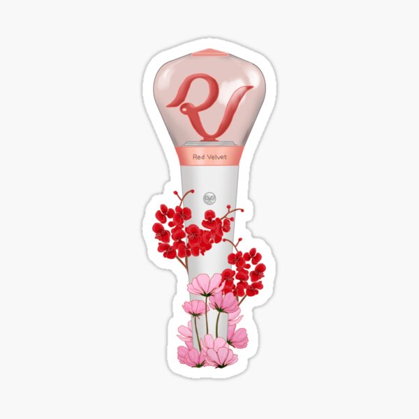 red velvet Floral Lightstick Sticker for Sale by Raquel Redbubble