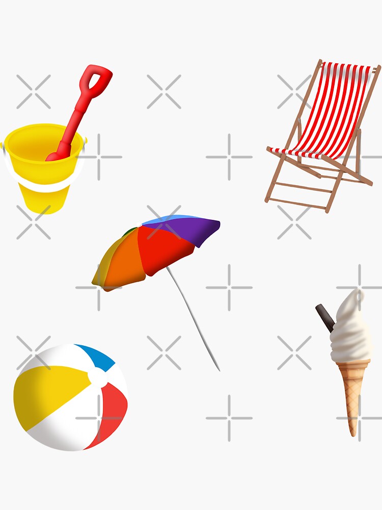 At the Beach Sticker Set by kmg-design