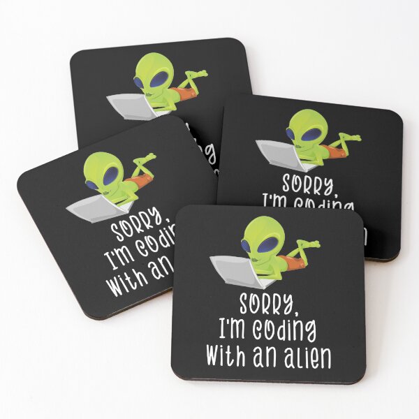 Item preview, Sorry I'm Coding With An Alien Funny Alien Drawing Programmer Coder Geek Gift designed and sold by FunnySunny T-Shirts.