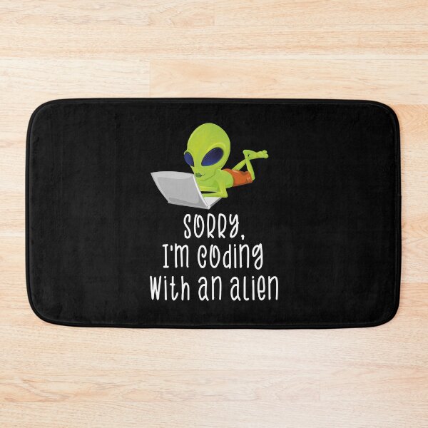 Item preview, Sorry I'm Coding With An Alien Funny Alien Drawing Programmer Coder Geek Gift designed and sold by FunnySunny T-Shirts.