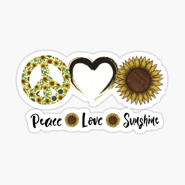 Peace Love Sunshine Svg, Sunflower Svg, Funny Summer