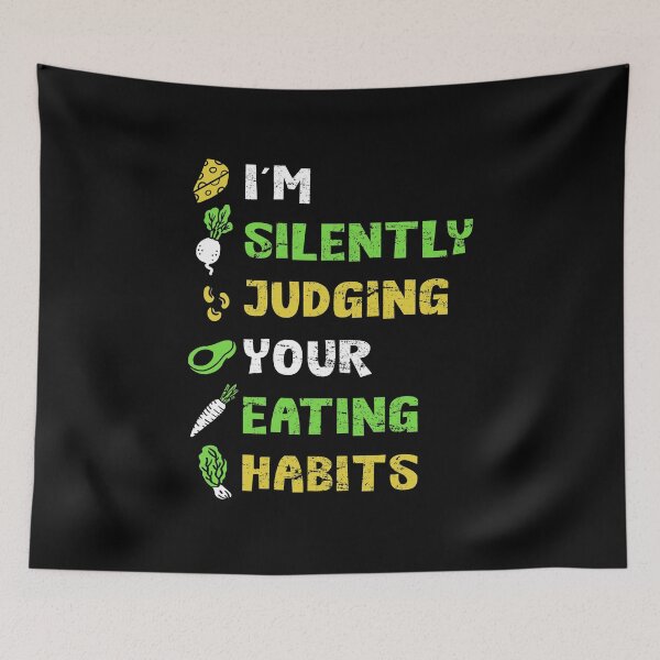 Item preview, Silently Judging Eating Habits Vegan Vegetarian designed and sold by haselshirt.