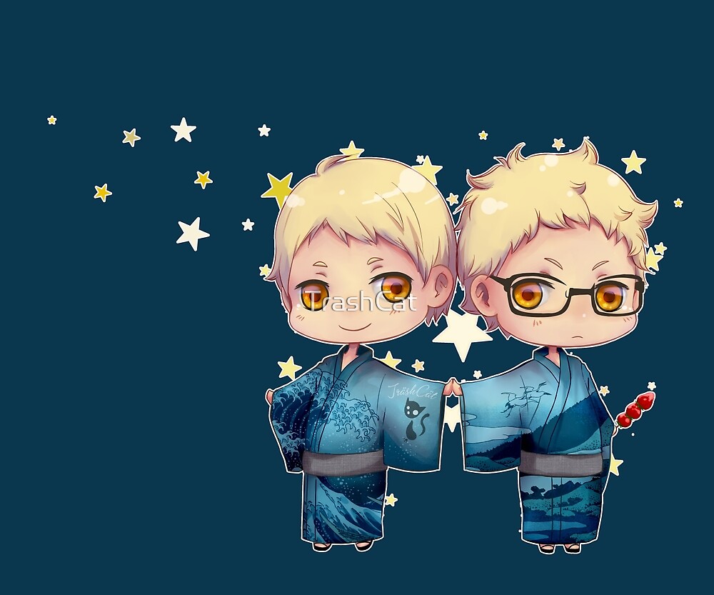 Haikyuu Tsukishima Akiteru And Kei Yukata Dark By Trashcat Redbubble 8512