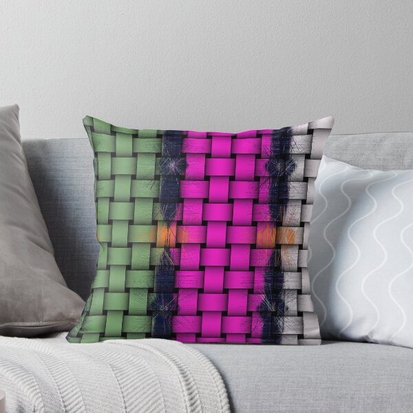 Item preview, Green pink and white woven squares. designed and sold by MarilynBaldey7.