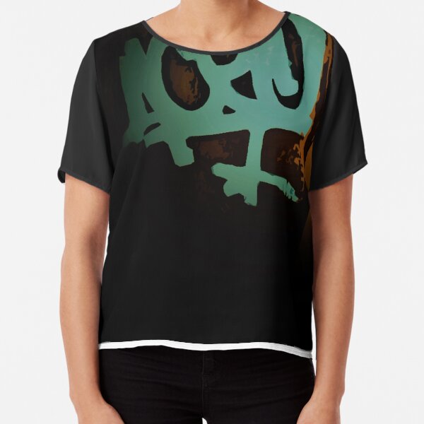Stainless Steel Teeth Chiffon Top