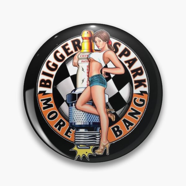 Bigger spark Old School Pin Up Pin