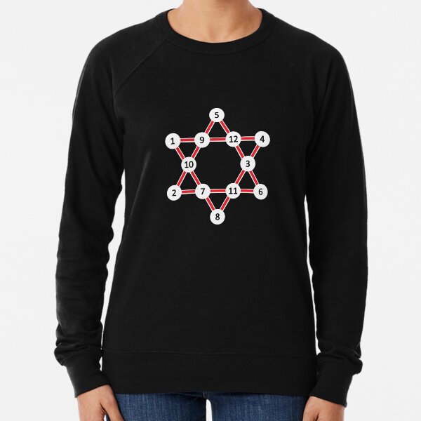 Super Magic Star Red with Numbers Lightweight Sweatshirt