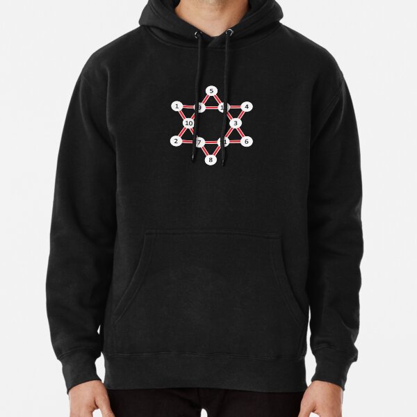 Super Magic Star Red with Numbers Pullover Hoodie